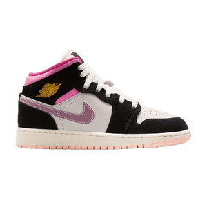 Air Jordan 1 Mid GS 'Black University Gold Pinksicle'