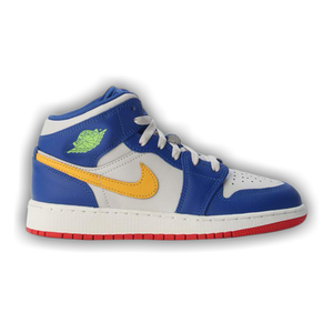 Air Jordan 1 Mid GS 'Racer Blue Red Gold'