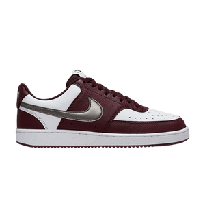 Nike Wmns Court Vision Low  'White/Burgundy Crush/Metallic Pewter'