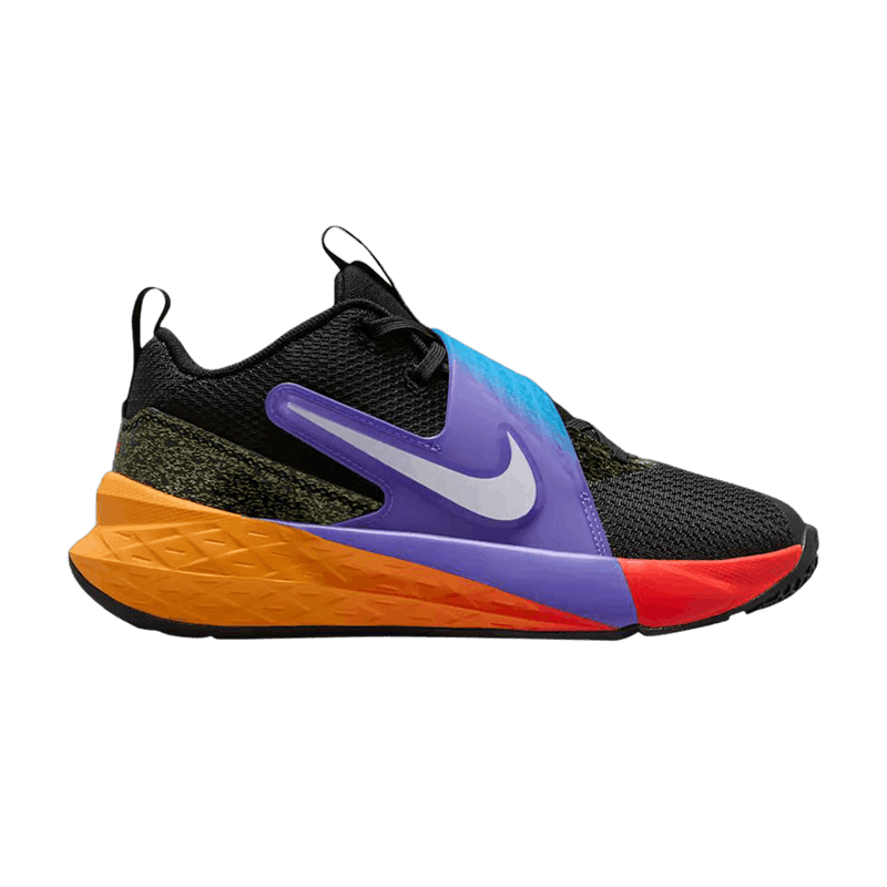 Nike Team Hustle D12 GS 'Black Laser Orange Action Grape' IO0285 001