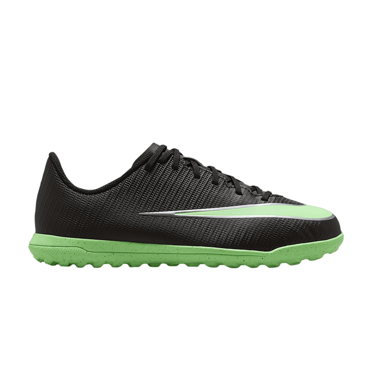 Nike Jr. Mercurial Vapor 17 Club Turf Low GS 'Black Black Illusion Green' IO1484 001
