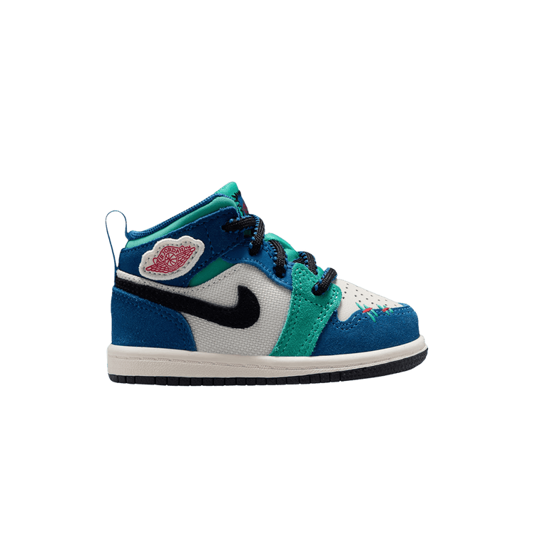 Nike Air Jordan 1 Mid SE TD 'True Blue Kinetic Green Red' IO2055 100