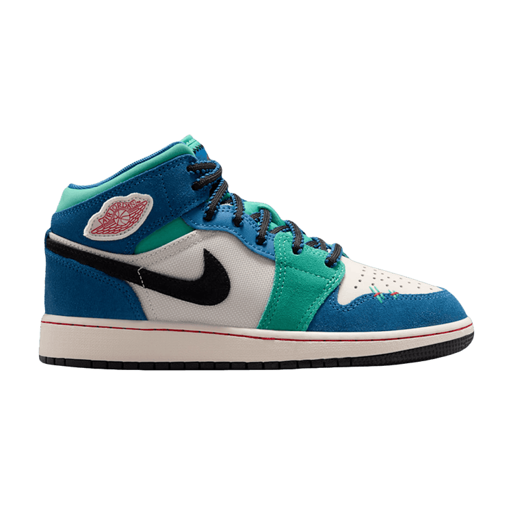 Air Jordan 1 Mid SE GS 'Chalk University Red True Blue' IO2065 100