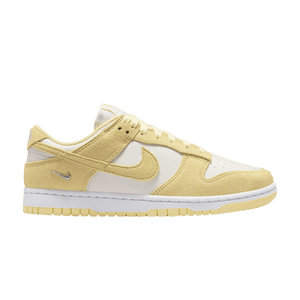 Nike Wmns Dunk Low Suede 'Sail White Metallic Silver Soft Yellow'