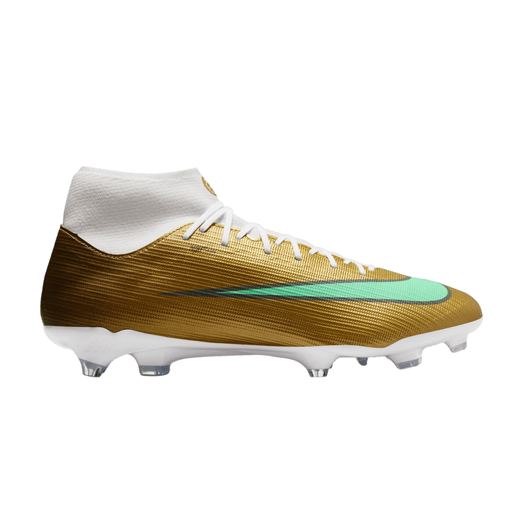 Kylian Mbappé x Nike Mercurial Superfly 11 Academy KM FG MG 'Metallic Gold Clear Jade' IO5000 701