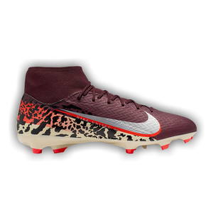 Nike United Mercurial Superfly 10 Academy MG High 'Burgundy Crush University Red Fossil Metallic Silver'