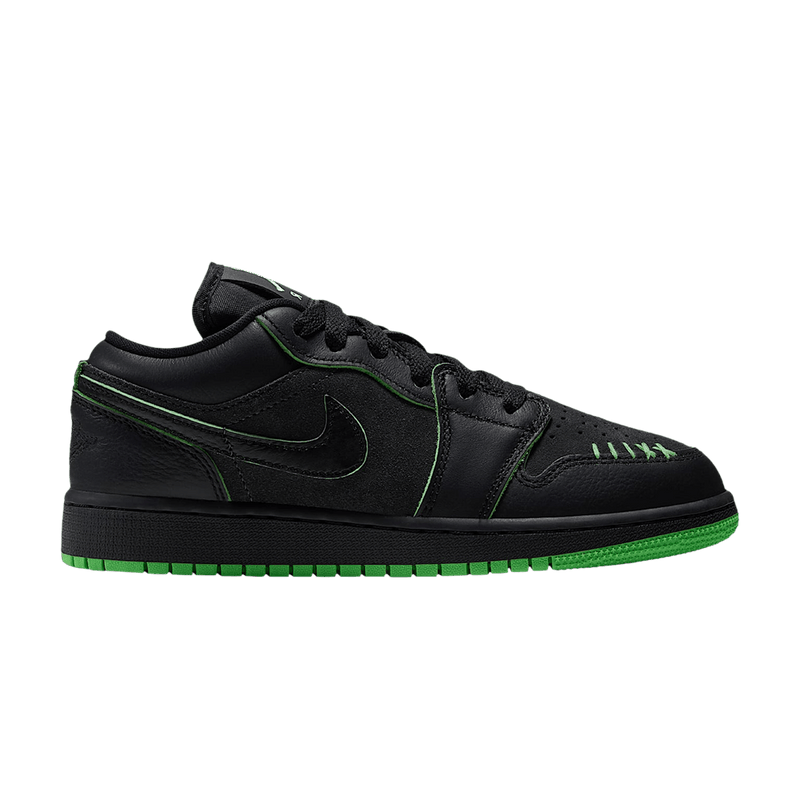 Air Jordan 1 Low SE GS 'Black Scream Green Dark Smoke Grey Black' IQ5229 001