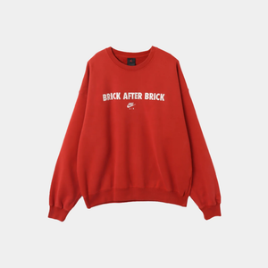Air Jordan x Nigel Sylvester Brick After Brick Fleece Crewneck Sweatshirt 'Vermilion/Sail'