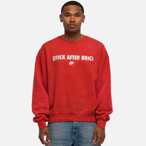 Air Jordan x Nigel Sylvester Brick After Brick Fleece Crewneck Sweatshirt 'Vermilion/Sail'