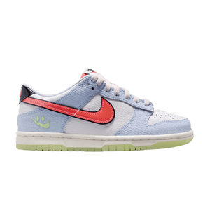 Nike Dunk Low GS 'Smiley Swoosh White - Hydrogen Blue Crimson'