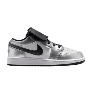 Air Jordan 1 Low SE GS 'White Metallic Silver Black'