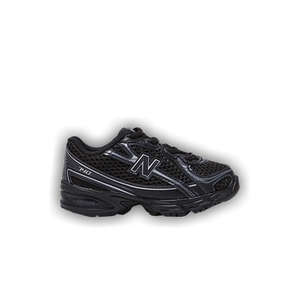 New Balance 740 Bungee Lace Toddler 'Black Silver Metallic'