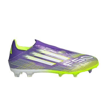 Adidas Adizero F50 League Laceless FG MG 'Purple Rush Lucid Lemon'