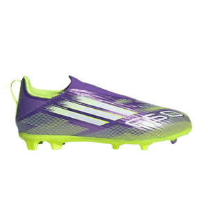 Adidas Adizero F50 League Laceless FG MG J 'Purple Rush Lucid Lemon'
