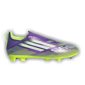 Adidas Adizero F50 League Laceless FG MG J 'Purple Rush Lucid Lemon'