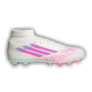 adidas Wmns Adizero F50 League Mid FG MG 'Sparkfusion White Lucid Pink'