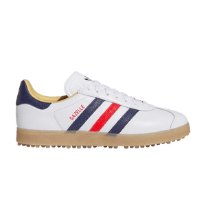 adidas Gazelle Leather Spikeless Golf 'Cloud White Dark Blue Red'