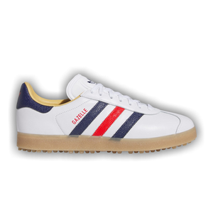 adidas Gazelle Leather Spikeless Golf 'Cloud White Dark Blue Red'
