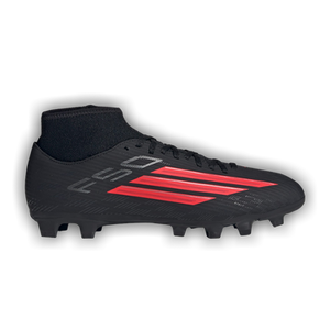 adidas F50 Club Mid FG MG 'Core Black Lucid Red'