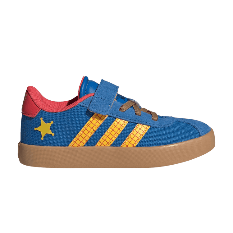 Pixar Toy Story x adidas Vl Court 3.0 Little Kid 'Bright Royal Bold Gold Semi Lucid Red' JQ4382