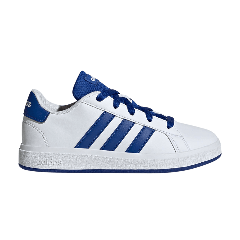 adidas Grand Court Lace-Up K 'White Royal Blue' JQ8008
