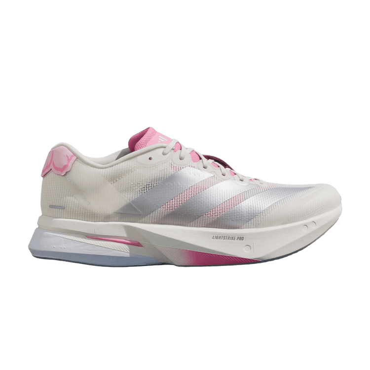adidas Adizero Boston 13 M 'Core White Silver Metallic Bliss Pink' JQ9666