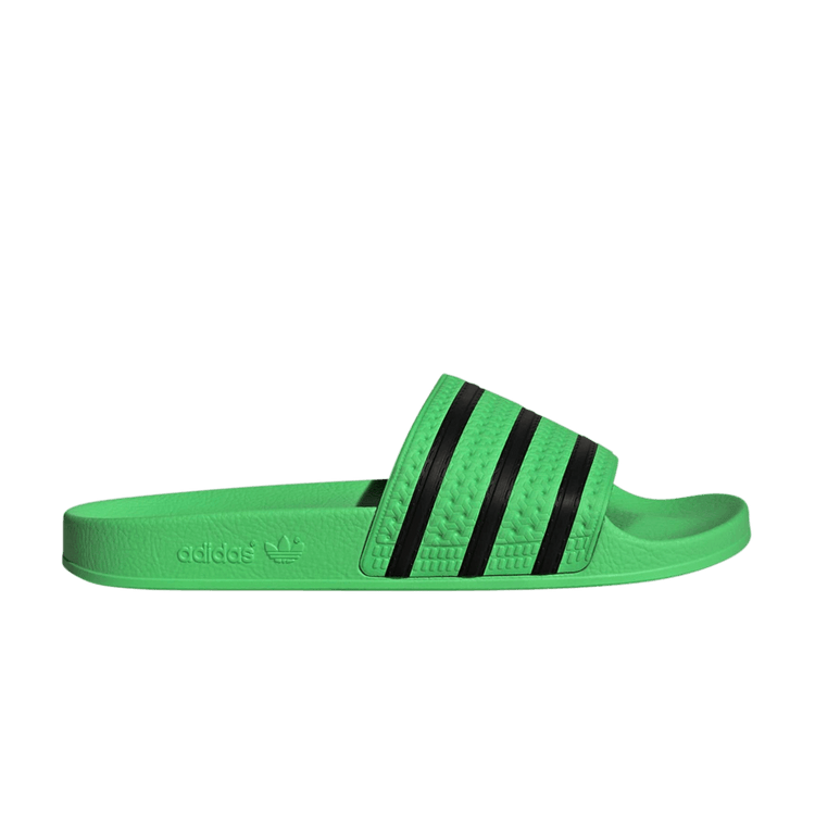Adidas Adilette Slides 'Screaming Green Core Black' JR3621
