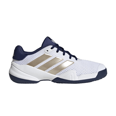 adidas Tennis Barricade Tennis Little Kid 'Cloud White Cyber Metallic Dark Blue'
