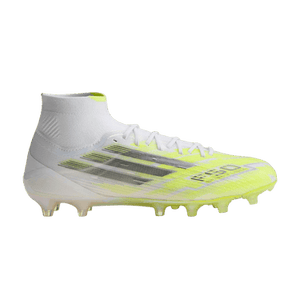 adidas Wmns F50 Sparkfusion Elite Mid FG AG 'Cloud White Iron Metallic Hi-Res Yellow'