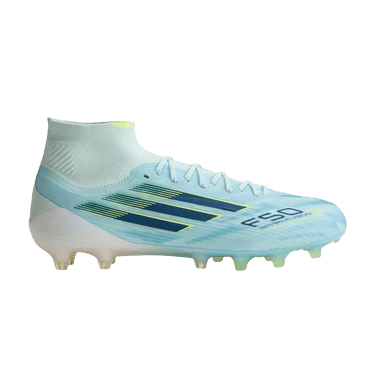 adidas Wmns F50 Sparkfusion Elite Mid FG AG 'Almost Blue Dusky Petrol Hi-Res Yellow'