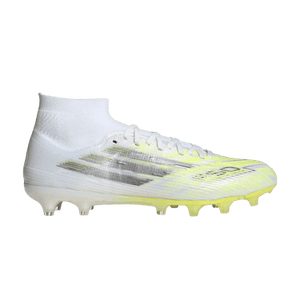 adidas Wmns F50 Sparkfusion Pro Mid Cut FG MG 'Cloud White Iron Metallic Hi-Res Yellow'