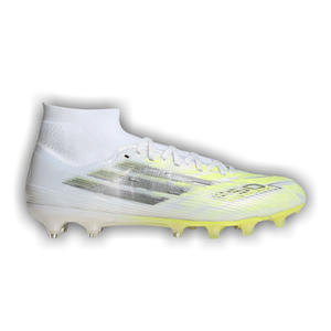 adidas Wmns F50 Sparkfusion Pro Mid Cut FG MG 'Cloud White Iron Metallic Hi-Res Yellow'