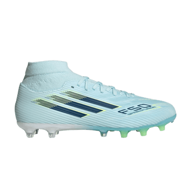 adidas Wmns F50 Sparkfusion League Mid FG AG 'Almost Blue Dusky Petrol Hi-Res Yellow'