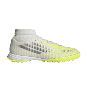 adidas Wmns F50 Sparkfusion League MidTurf 'Cloud White Iron Metallic Hi-Res Yellow'