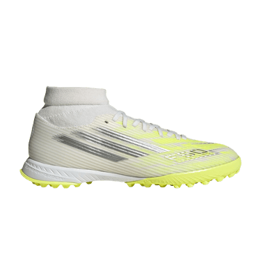 adidas Wmns F50 Sparkfusion League MidTurf 'Cloud White Iron Metallic Hi-Res Yellow'