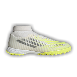 adidas Wmns F50 Sparkfusion League MidTurf 'Cloud White Iron Metallic Hi-Res Yellow'