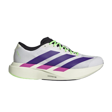 adidas Adizero Evo SL 'Footwear White Collegiate Purple Lime Burst'