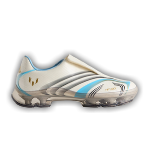 Kith x Messi x adidas F50 Inframe 'Off White Clear Blue Gold' With Trading Card