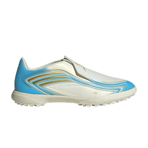 adidas F50 Messi League Laceless TF Little Kid 'Ivory Semi Blue Burst'