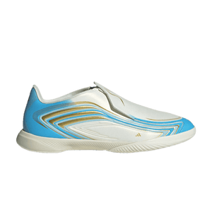 adidas F50 Messi League Laceless IC Little Kid 'Ivory Semi Blue Burst'