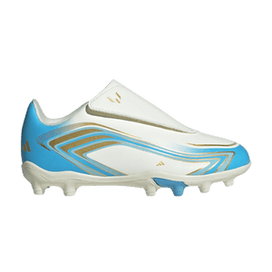 adidas F50 Messi Club Velcro FG MG Little Kid 'Ivory Semi Blue Burst'