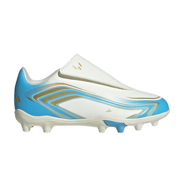 adidas F50 Messi Club Velcro FG MG Little Kid 'Ivory Semi Blue Burst'