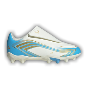 adidas F50 Messi Club Velcro FG MG Little Kid 'Ivory Semi Blue Burst'