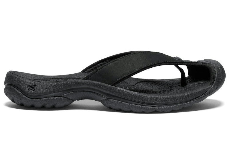 Keen Waimea Leather Flip Flop Black (Women's) 1029134