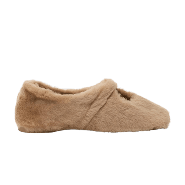 Loewe Wmns Shearling Pebble Soft Ballerina Shoe 'Oak'