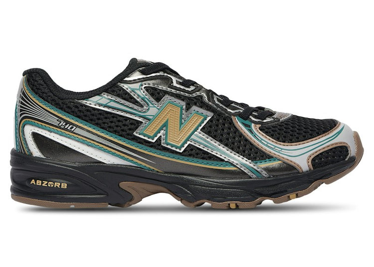 New Balance 740 Bungee Lace Black Grey Olive (PS) PZ740GO