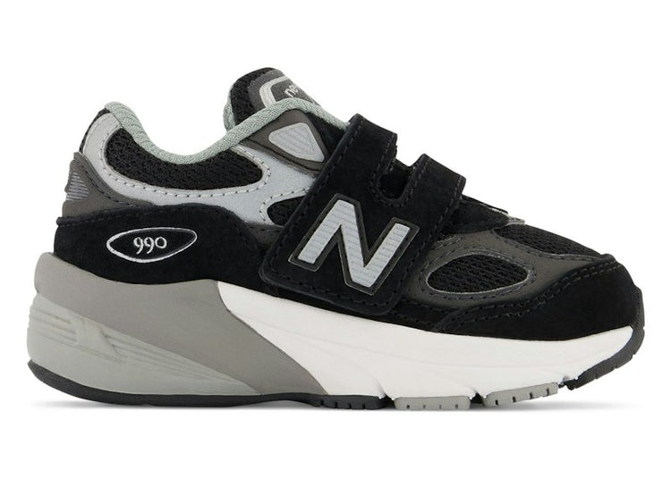 New Balance 990v6 Hook and Loop Black Silver (TD) IV990BK6