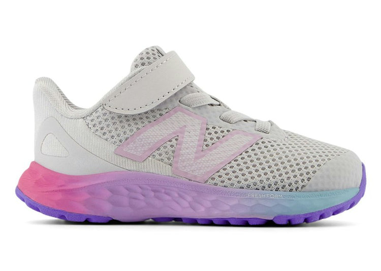 New Balance Fresh Foam Arishi v4 Bungee Lace Grey Matter Mid Century Pink Lilac Glo (TD) IAARIGR4