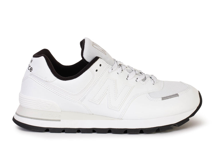 New Balance 574 Rugged 'White Black Leather'