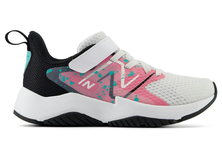 New Balance Rave Run v2 Bungee Lace White Real Pink Black (PS) YTRAVFP2